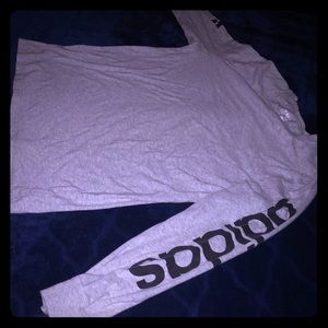grey adidas long sleeve t-shirt